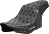 SADDLEMEN Pro Series SDC Performance Seat with White Stitching for FLT/FLH 2023-2024 - Part SC82307D6