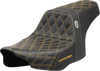 SADDLEMEN Pro Series SDC Performance Seat - Gold Stitching - w/o Backrest - FLT/FLH '23-'24 SC82307D7