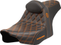 SADDLEMEN Pro Series SDC Performance Seat - Orange Stitching - w/ Backrest - FLT/FLH '23-'25 SC82307DB3