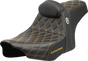 SADDLEMEN Pro Series SDC Performance Seat - Gold Stitching - w/ Backrest - FLT/FLH '23-'25 SC82307DB7