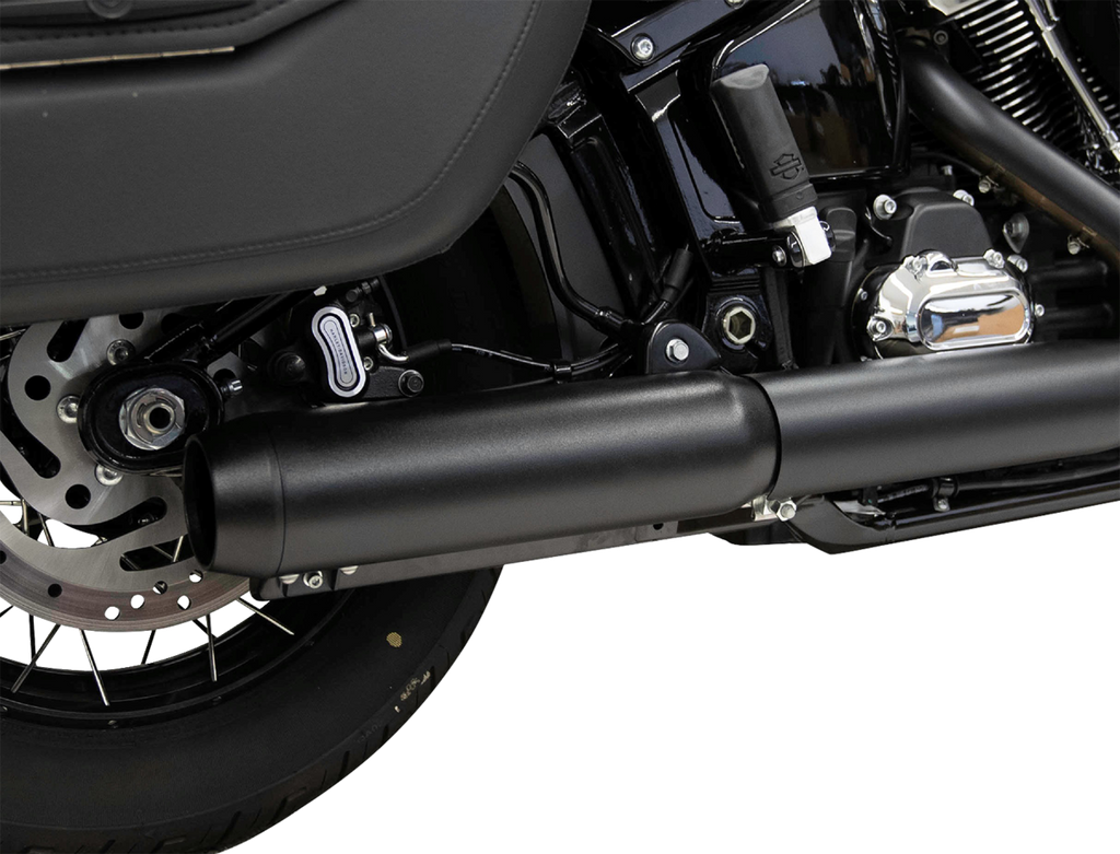 BASSANI XHAUST 4-Inch Slip-On Muffler with 2-1/2 x 10 Inch Baffle Core - Black - 49-State Compliance (Part Number: 1S38FB)