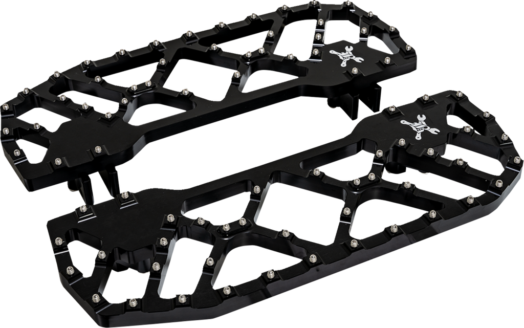 Burly Brand MX-Evolution Floorboards for FLH/FLT '85-'25, Black - Part B13-1053B