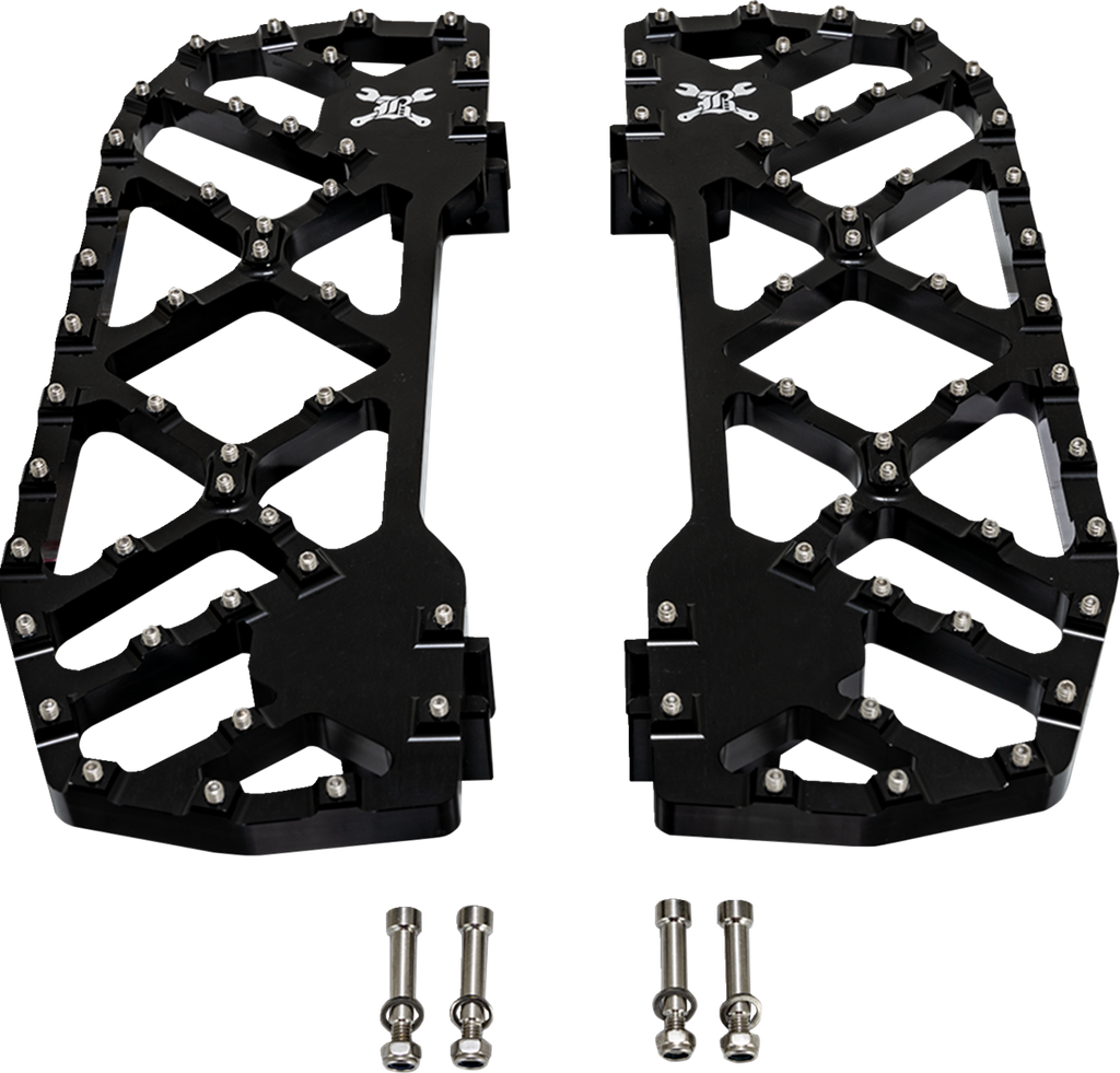 Burly Brand MX-Evolution Floorboards for FLH/FLT '85-'25, Black - Part B13-1053B