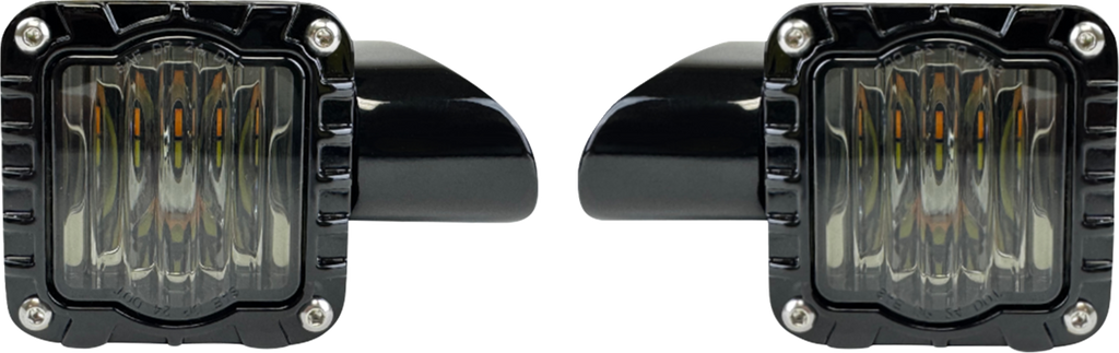 CUSTOM DYNAMICS Shark Demon LED Front Turn Signal with Smoke Lens for Harley-Davidson Road Glide SD-RG-FT-AW