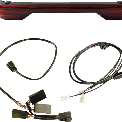 CUSTOM DYNAMICS Pro Beam® Light Kit for Harley-Davidson King Tour-Pak with Red Lens (Part # CD-TP-KIT-25-R)