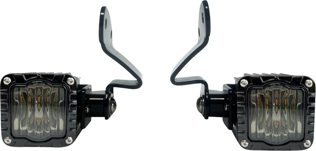 CUSTOM DYNAMICS Shark Demon® LED Front Turn Signals for Harley-Davidson Road Glide - Smoke Finish SD-23RG-FT-AW