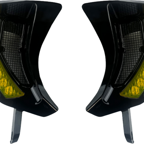 CUSTOM DYNAMICS Shark Demon® Turn Signal Vents with Yellow Lens – SD-RG23-VTS-AB