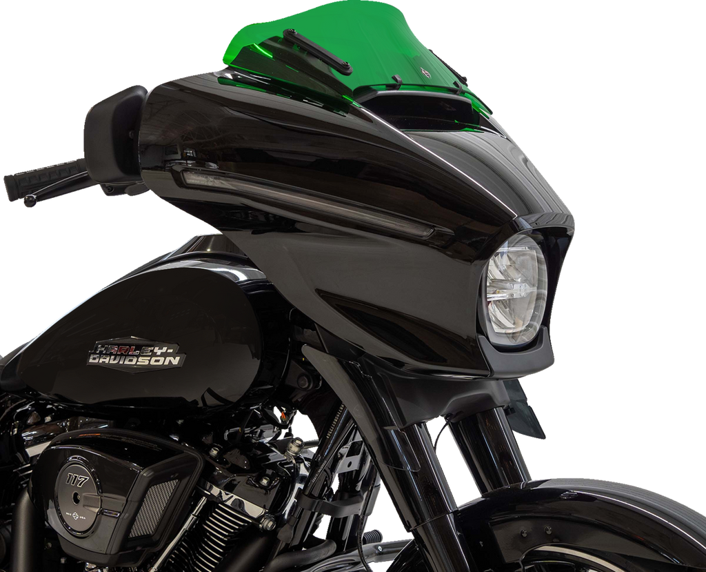 Klock Werks Kolor Flare® Windshield, Green, for 2023–2026 Harley-Davidson FLHX and FLHLT, KWW-01-0744