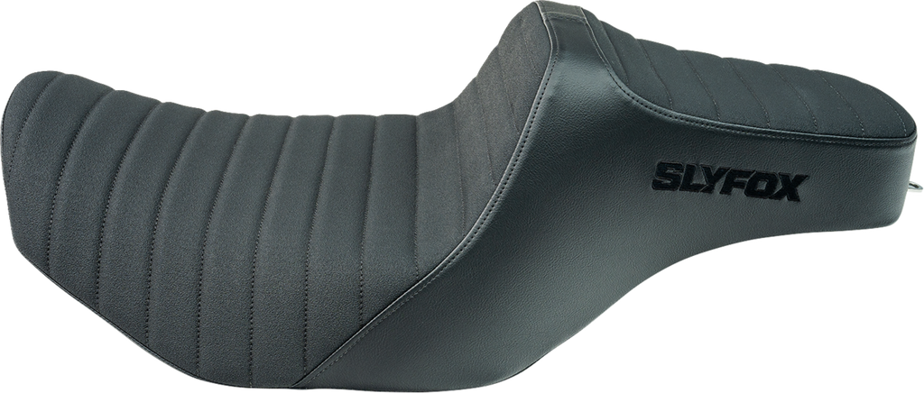 SLYFOX Highnoon Seat - Vinyl - Classic Stitch - Black Logo - FLH/FLT '23-'24 4704A-SlyFox