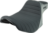 SLYFOX Highnoon Seat - Vinyl - Classic Stitch - Black Logo - FLH/FLT '23-'24 4704A-SlyFox