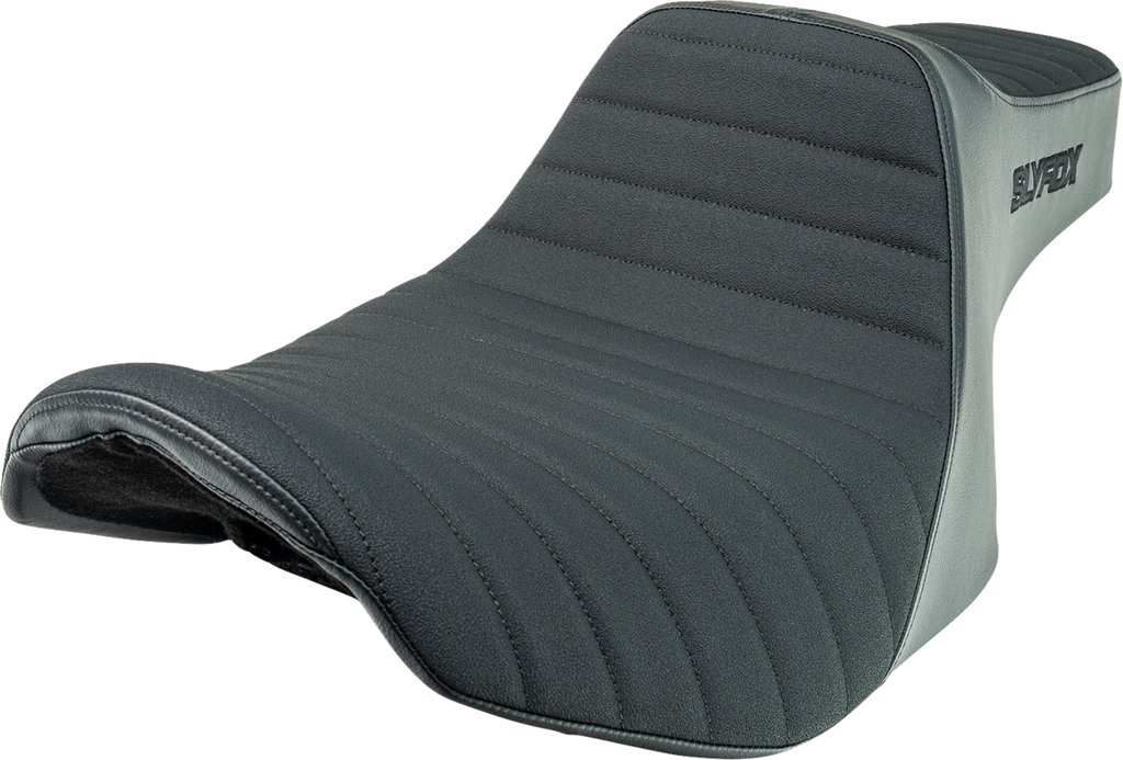 SLYFOX Highnoon Seat - Vinyl - Classic Stitch - Black Logo - FLH/FLT '23-'24 4704A-SlyFox