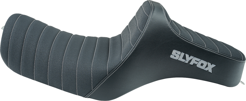 SLYFOX Highnoon Seat - Vinyl - Classic Stitch - Silver Logo - XL 4709B-SlyFox