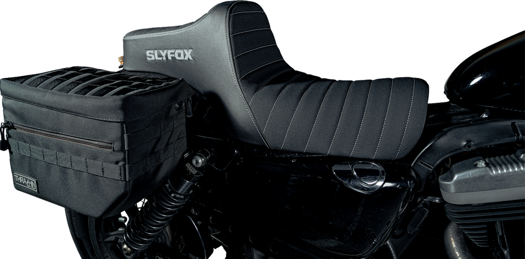 SLYFOX Highnoon Seat - Vinyl - Classic Stitch - Silver Logo - XL 4709B-SlyFox