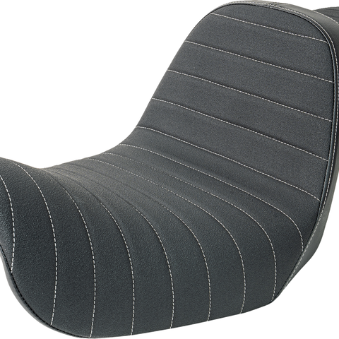 SLYFOX Highnoon Seat - Vinyl - Classic Stitch - Silver Logo - FXD '96-'03 4703B-SlyFox