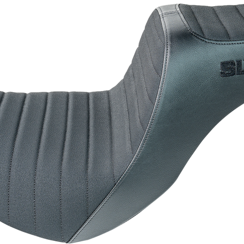 SLYFOX Highnoon Seat - Vinyl - Classic Stitch - Black Logo - FL/FX '18-'24 4701A-slyfox