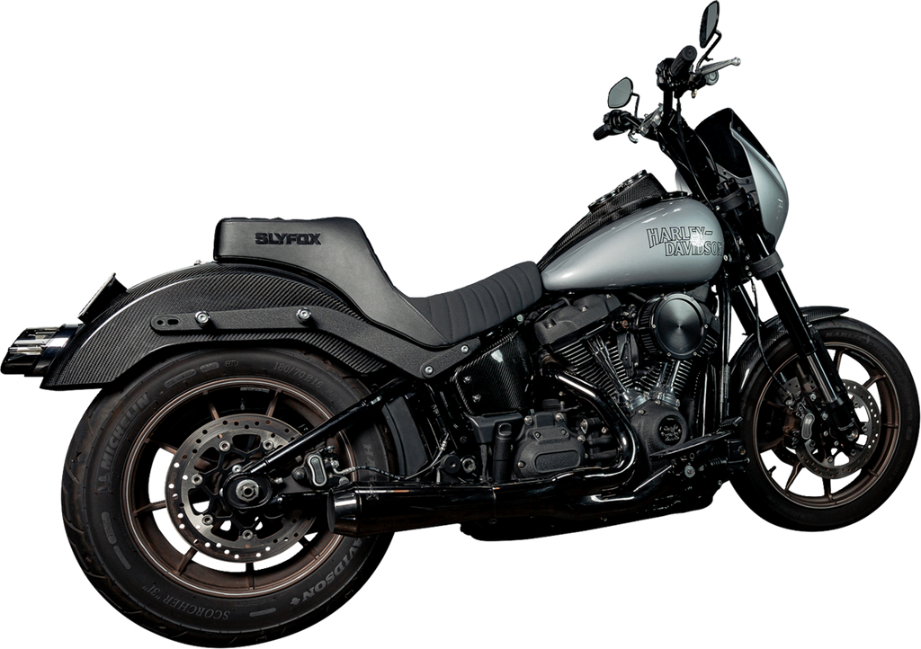 SLYFOX Highnoon Seat - Vinyl - Classic Stitch - Black Logo - FL/FX '18-'24 4701A-slyfox