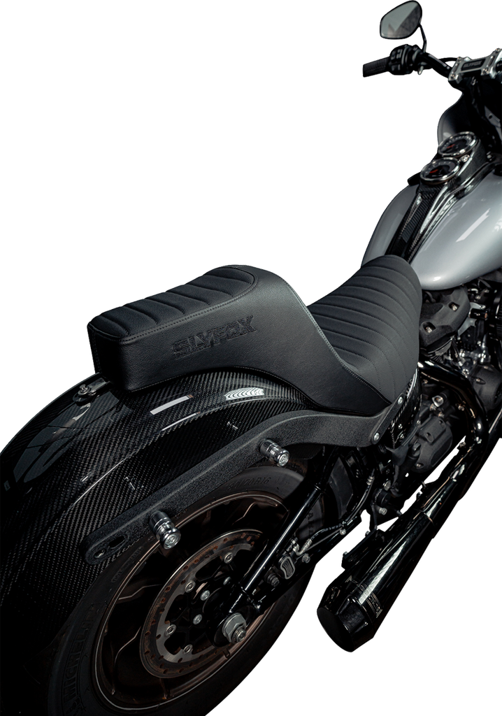 SLYFOX Highnoon Seat - Vinyl - Classic Stitch - Black Logo - FL/FX '18-'24 4701A-slyfox