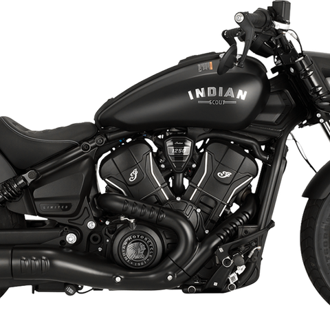 Vance & Hines Hi-Output Slip-On Muffler for Indian Scout/Bobber - Black (Part No. 48627)