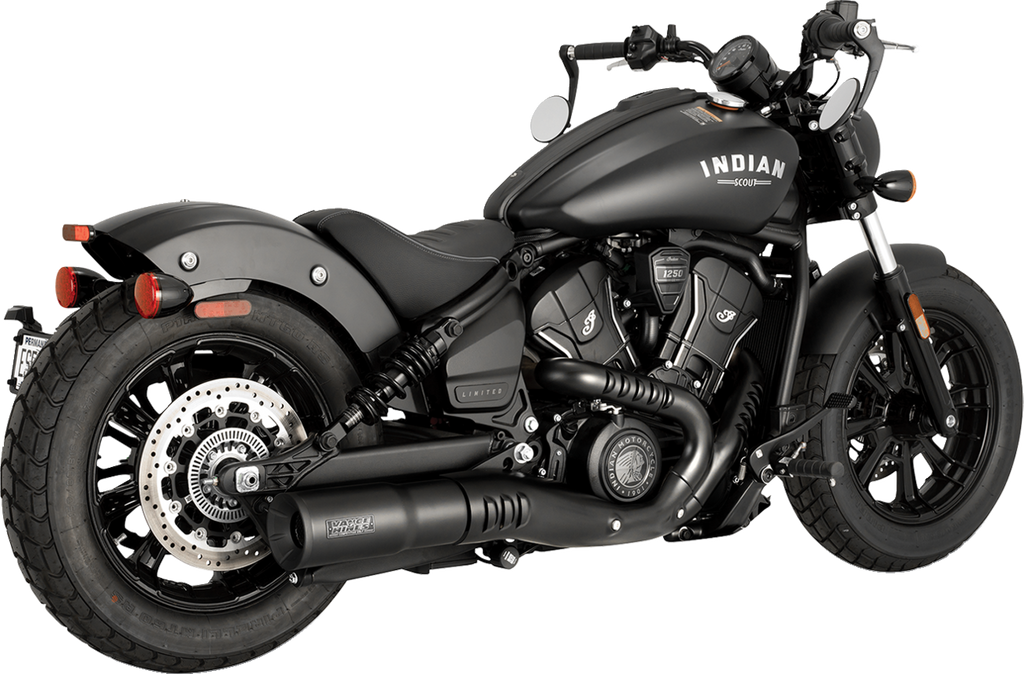 Vance & Hines Hi-Output Slip-On Muffler for Indian Scout/Bobber - Black (Part No. 48627)