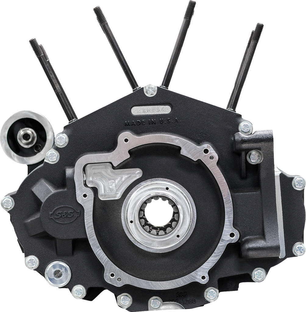 S&S CYCLE MK-Series B Crankcase for M8 Softail – Black, Part Number 310-1326
