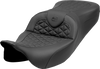 SADDLEMEN RoadSofa* Tri Gripper Seat - Standard Reach - w/o Backrest - FLH/FLT '08-'25 808-07B-21000