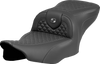 SADDLEMEN Roadsofa™ Seat with Dragon Scale Stitch for FLTR/FLHX 2023-2024 - Dark Gray Stitch, Part 823-07-20802