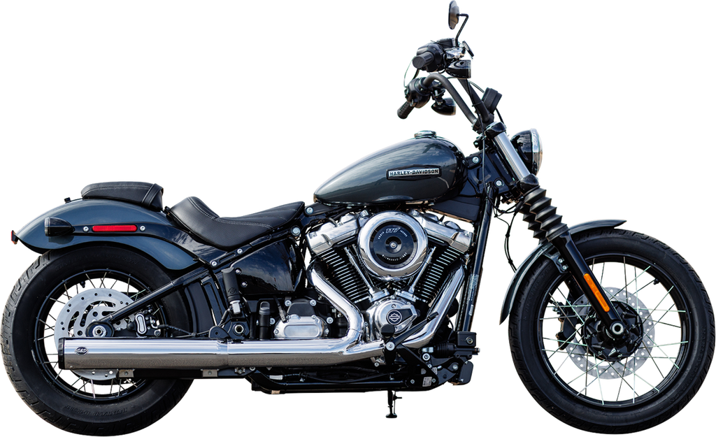 S&S Cycle Grand National Slip-On Muffler 50 State for M8 Softail – 4 Inch Chrome, Part #550-1160