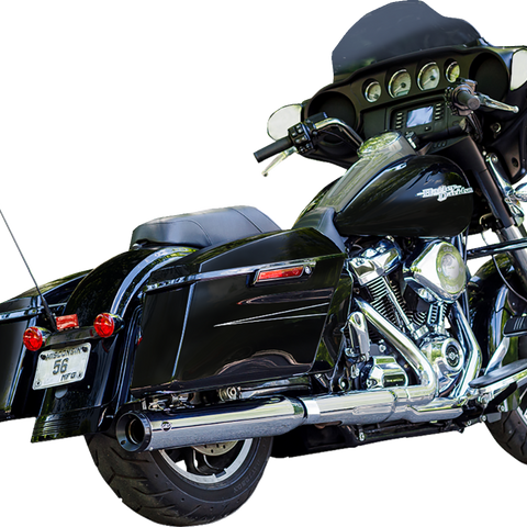 S&S CYCLE 2-into-1 Swindler Exhaust Conversion Kit for M8 Touring - 4 Inch Chrome, Part 550-1140