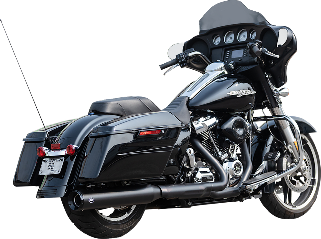 S&S CYCLE 2-into-1 Swindler Exhaust Conversion Kit - 4-1/2" - Black - M8 Touring 550-1141