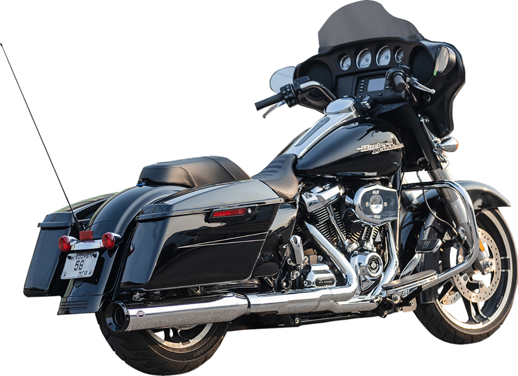 S&S CYCLE 2-into-1 Swindler Exhaust Conversion Kit - 4-1/2" - Chrome - M8 Touring 550-1142