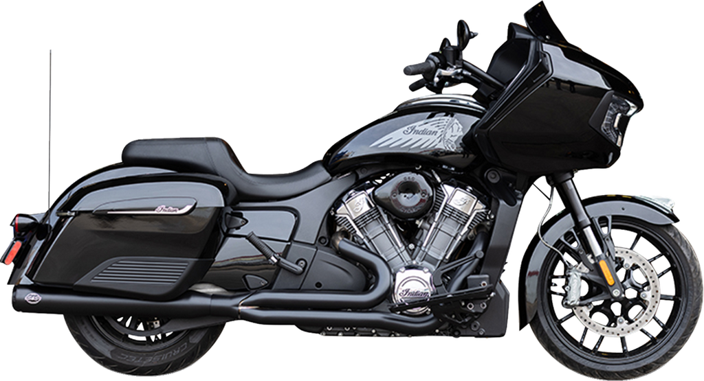 S&S Cycle 2-into-1 Qualifier Exhaust System for Indian PowerPlus - Guardian Black Race-Only by S&S Cycle Part 550-1131