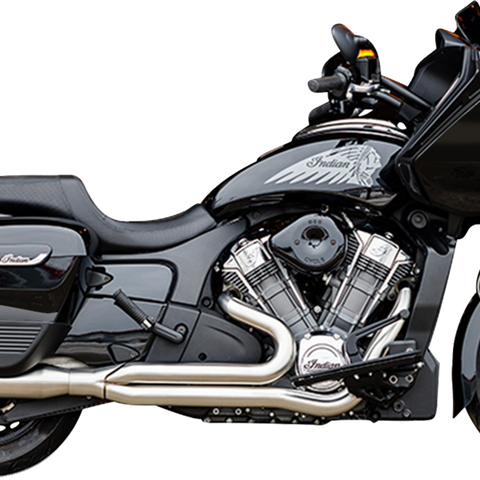 S&S Cycle 2-into-1 Qualifier Exhaust System for Indian with PowerPlus, Brushed Stainless Steel, Part #550-1132
