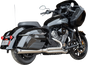 S&S CYCLE 2-into-1 Qualifier Exhaust System - Brushed Stainless Steel - Race Only - Indian with PowerPlus 550-1130