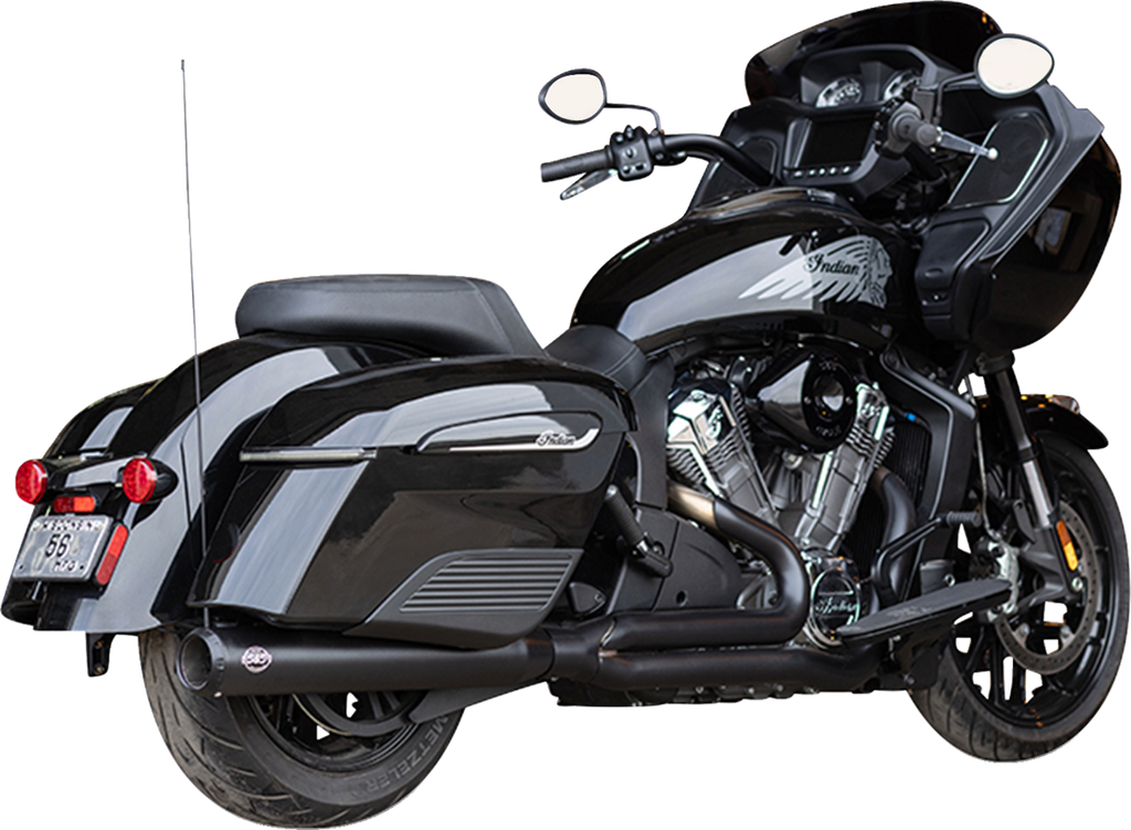 S&S Cycle 2-into-1 Qualifier Exhaust System for Indian PowerPlus - Guardian Black Race-Only by S&S Cycle Part 550-1131