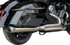 S&S CYCLE 2-into-1 Qualifier Exhaust System - Brushed Stainless Steel - Race Only - Indian with PowerPlus 550-1130