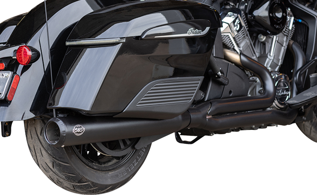 S&S Cycle 2-into-1 Qualifier Exhaust System for Indian PowerPlus - Guardian Black Race-Only by S&S Cycle Part 550-1131