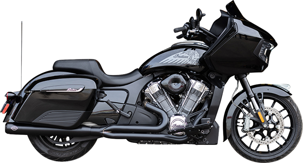S&S Cycle 2-into-1 Qualifier Exhaust System for Indian with PowerPlus - Guardian Black (Part #550-1133)