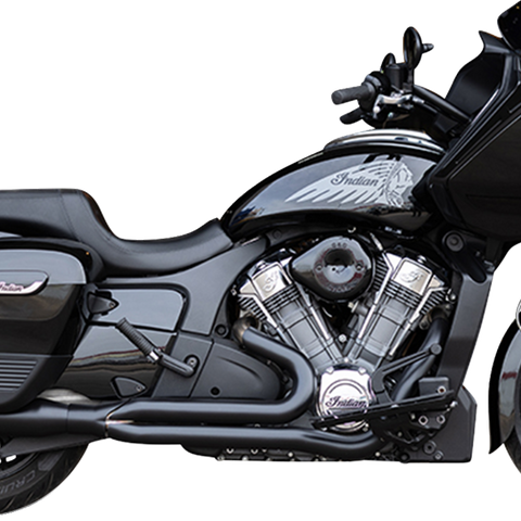 S&S Cycle 2-into-1 Qualifier Exhaust System for Indian with PowerPlus - Guardian Black (Part #550-1133)
