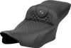 SADDLEMEN Roadsofa™ Extended Reach Seat with Dragon Scale Stitch - Dark Gray, Part #823-07-20902