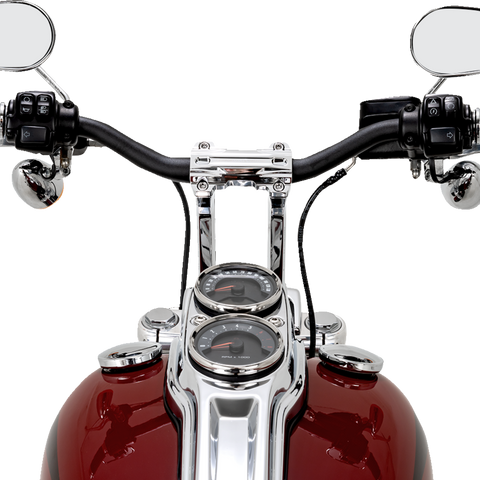 PERFORMANCE MACHINE (PM) Phatbar & Riser Kit - Internal Wiring/Gauge Mount Holes - 9