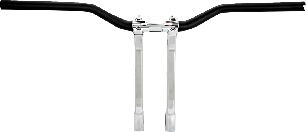 PERFORMANCE MACHINE (PM) Phatbar & Riser Kit - Internal Wiring/Gauge Mount Holes - 11-1/2" - Chrome 0208-2197M-CH