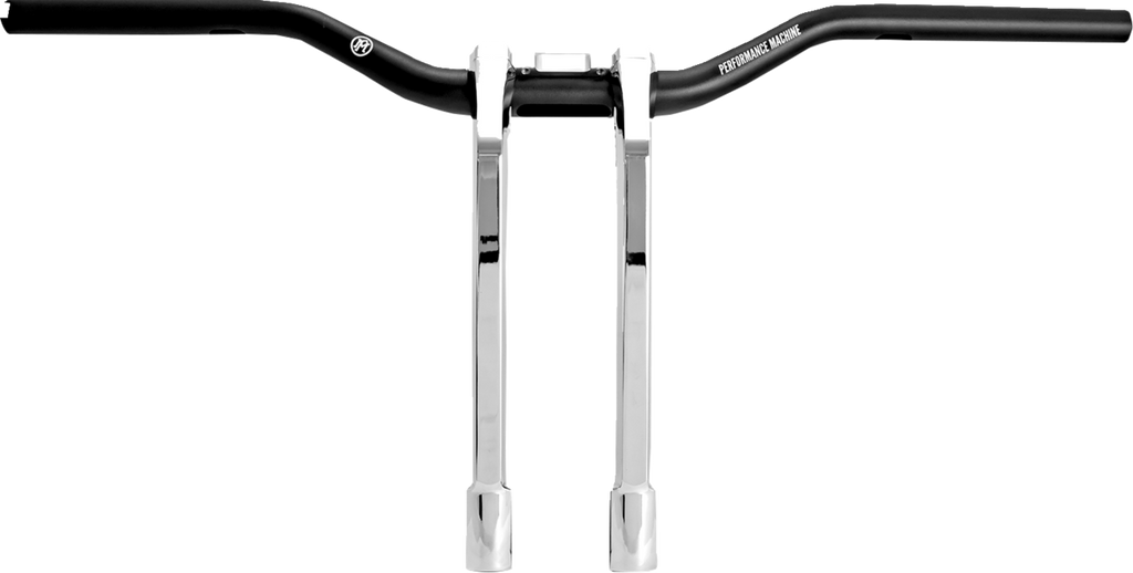 PERFORMANCE MACHINE (PM) Phatbar & Riser Kit - Internal Wiring/Gauge Mount Holes - 11-1/2" - Chrome 0208-2197M-CH