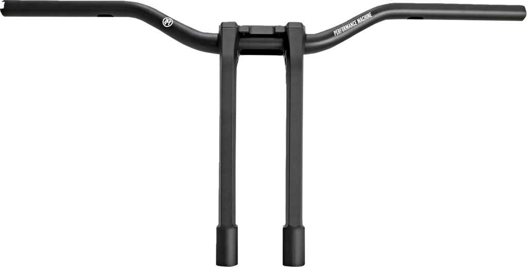 PERFORMANCE MACHINE (PM) Phatbar & Riser Kit - Internal Wiring/Gauge Mount Holes - 11-1/2" - Black Ops 0208-2197M-SMB