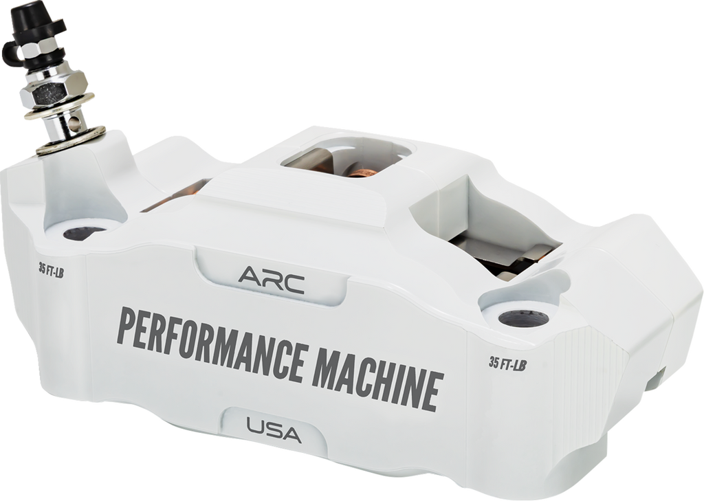 Performance Machine (PM) Radial Mount Front Left Caliper 0052-2427-WC in White