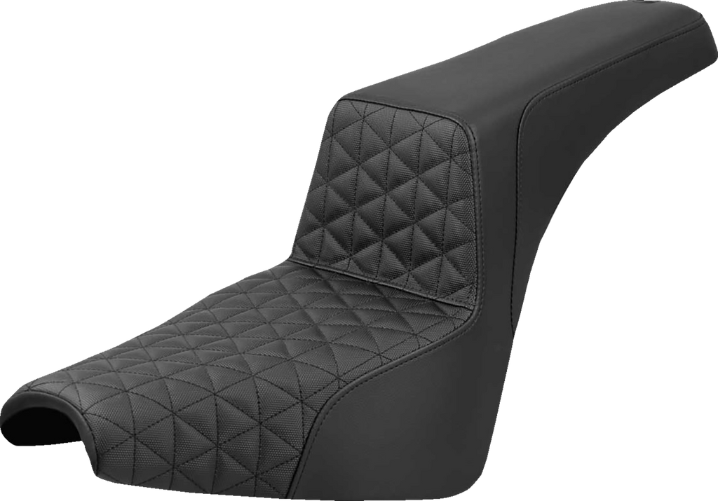 SADDLEMEN Step-Up Seat with Tri-Gripper Material for Harley FXBB/FXST 2018-2025 (Part #818-30-179)