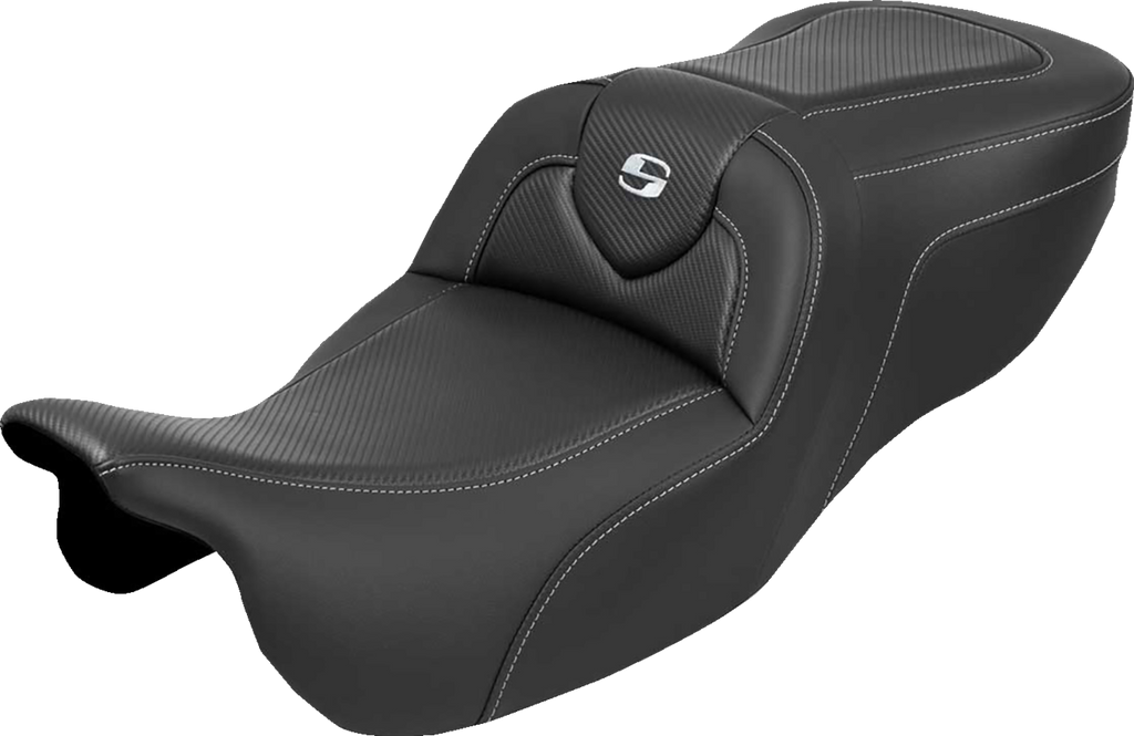 SADDLEMEN Roadsofa™ Seat Without Backrest for FLRT/FLTRT 2015-2025 - Carbon Fiber, Model 815-07-185
