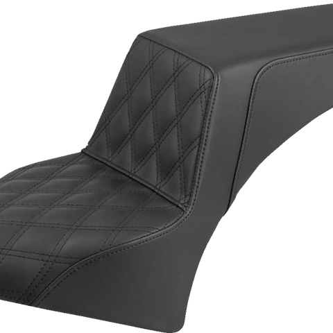 SADDLEMEN Step-Up Seat - Driver Lattice Stitch - Black - Indian Scout '25 I25-33-172
