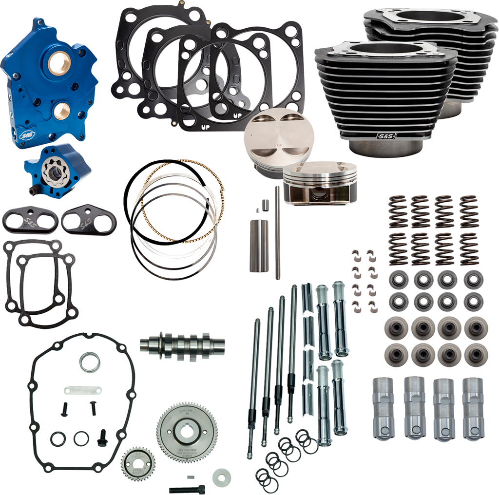 S&S CYCLE Power Pack - 4.500" Stroke - Oil Cooled - Black Granite w/Highlights - M8 310-1110C