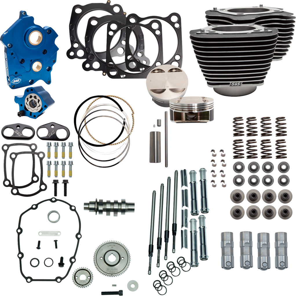 S&S CYCLE Power Pack - 4.500" Stroke - Oil Cooled - Black w/Highlights - M8 310-1104C