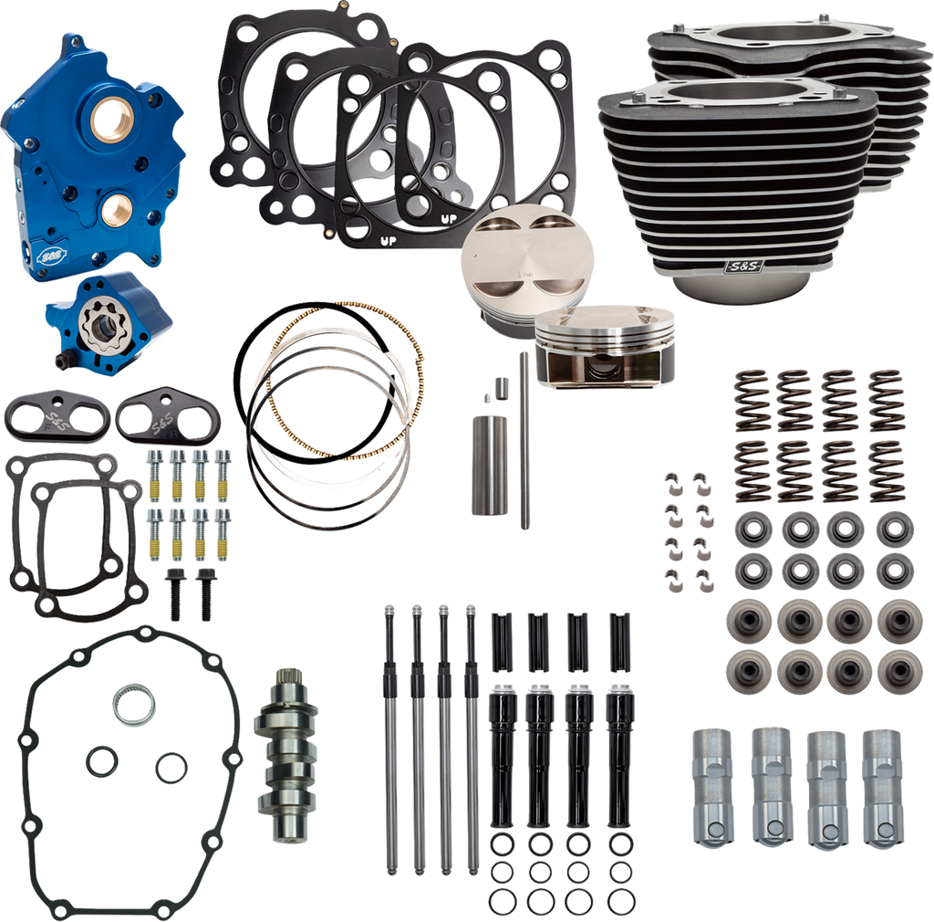 S&S CYCLE Power Pack - 4.375" Stroke - Oil Cooled - Black w/Highlights - M8 310-1056C